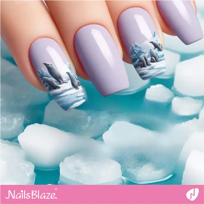 Polar Animals Nail Design | Polar Wonders Nails - NB3141